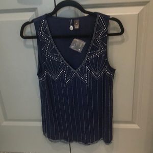 BKE Boutique Beaded Blouse in pristine condition